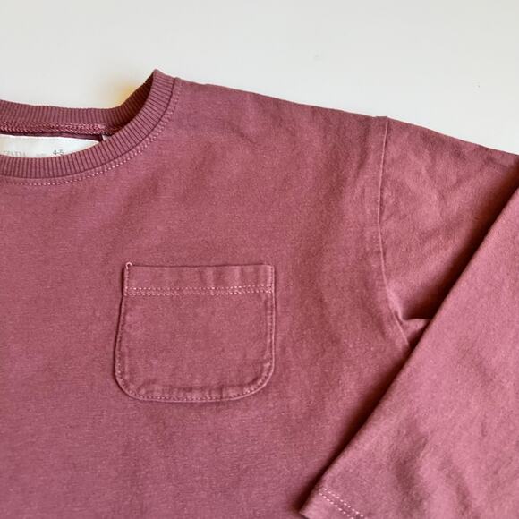 Zara Girls Long Sleeve Pocket Tee 4-5 - Picture 3 of 7